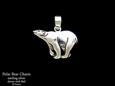 Polar Bear Charm Necklace sterling silver