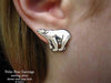 Polar Bear Earrings post back sterling silver