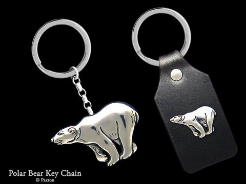 Polar Bear Key Chain Sterling Silver