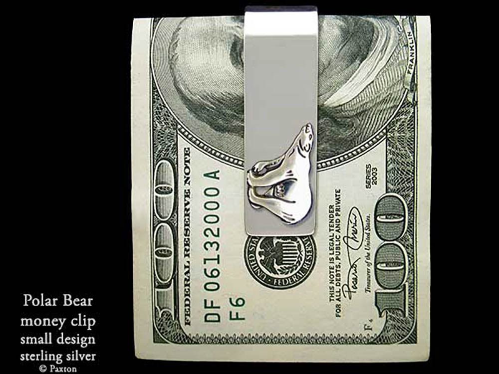 Small Polar Bear Money Clip