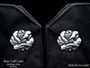 Rose Flower no stem Cuff Links sterling silver