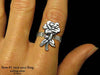 Rose Flower #1 ring sterling silver