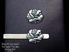 Rose #2 Tie Tack Tie Bar sterling silver