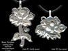 Rose Flower Pendant Necklace Sterling Silver