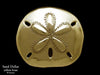 Sand Dollar Belt Buckle yellow brass