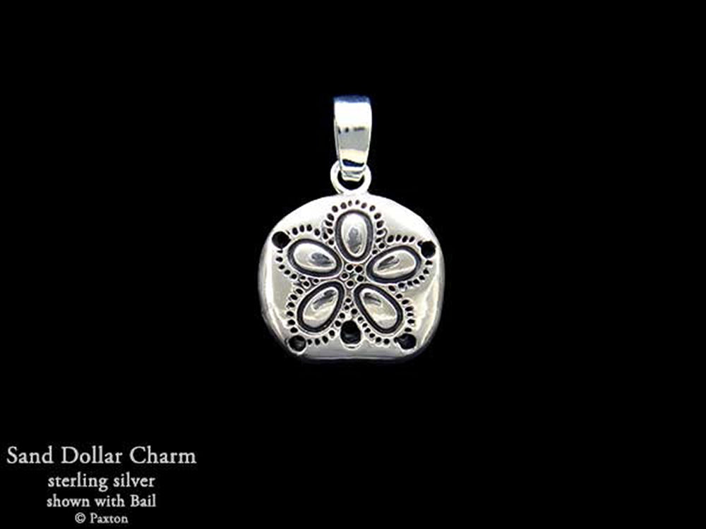 Sand Dollar Charm Necklace sterling silver