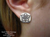 Sand Dollar Earrings post back sterling silver
