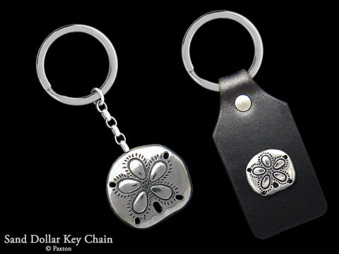 Sand Dollar Key Chain Sterling Silver