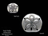 Sand Dollar Lapel Pin Brooch sterling silver