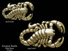 Scorpion Belt Buckle yellow brass