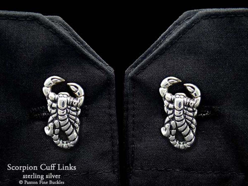 Scorpion Cuff Links Sterling Silver