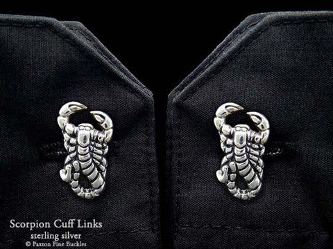 Scorpion Cuff Links Sterling Silver