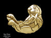 Sea Otter Belt Buckle yellow brass