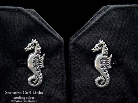 Seahorse Cuff Links sterling silver