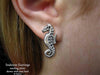 Seahorse Earrings post back sterling silver
