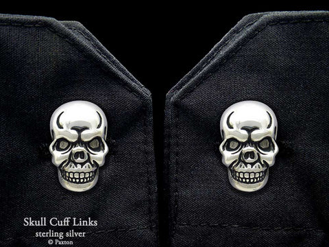 Skull Cuff Links sterling silver