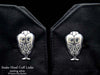Snake Head Cuff Links sterling silver