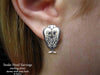 Snake Head Earrings post back sterling silver