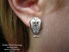 Snake Head Earrings post back sterling silver