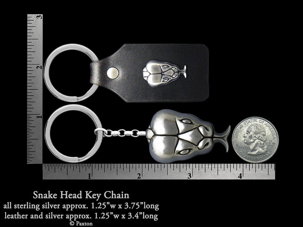 Snake Head Key Chain / Key Ring Sterling Silver – Paxton Jewelry