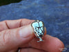 Snake Head Lapel Pin or Snake Head Brooch Sterling Silver