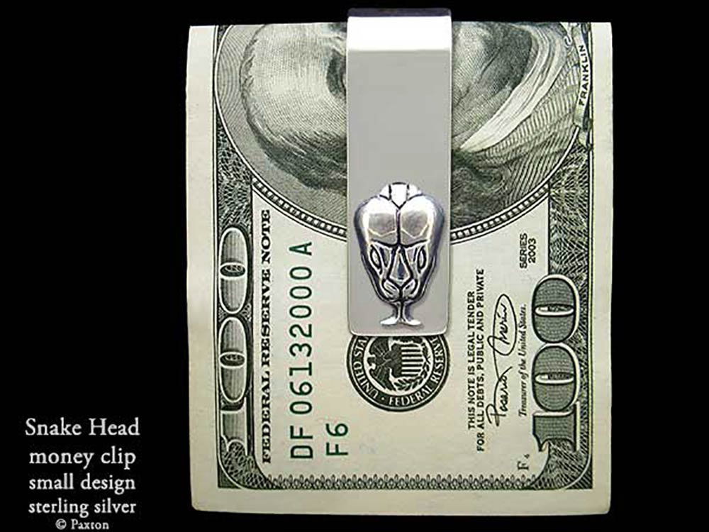 Small Snake Head Money Clip
