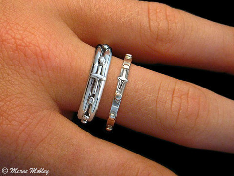 Rosary Prayer Ring in Sterling Silver