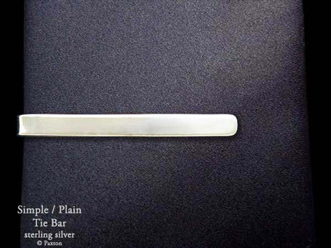 Plain Simple Tie Bar Tie Clip sterling silver