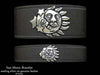 Sun Moon on Leather Bracelet