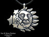 Sun Moon Pendant Necklace sterling silver