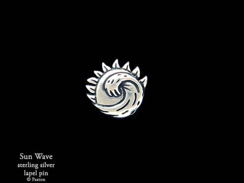 Sun Wave Lapel Pin sterling silver