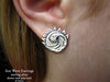 Sun Wave Earrings post back sterling silver