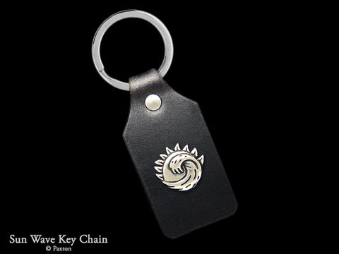 Sun Wave Key Chain Sterling Silver