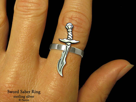 Sword Saber ring sterling silver