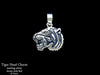 Tiger Head Charm Necklace sterling silver