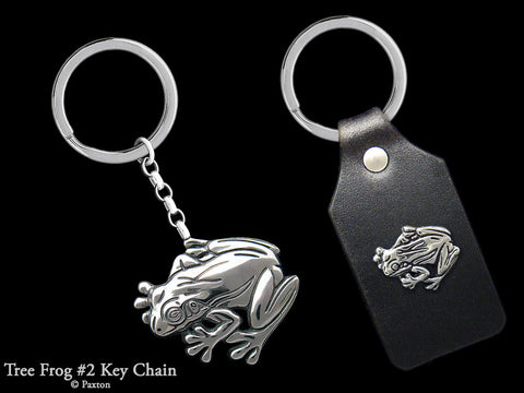 Tree Frog #2 Key Chain Sterling Silver