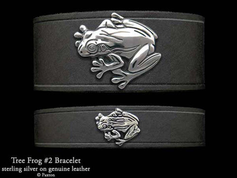 Tree Frog 2 on Leather Bracelet