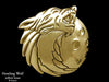 Howling Wolf Head Belt Buckle yellow brass