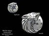 Howling Wolf Lapel Pin Brooch sterling silver