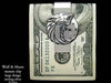 Large Wolf Head Money Clip