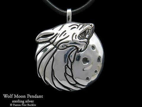 Wolf Head Pendant Necklace sterling silver