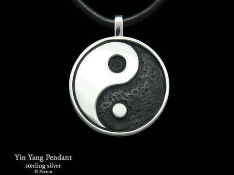 Yin Yang Pendant Necklace Sterling Silver