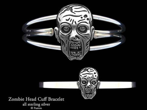 Zombie Head Cuff Bracelet