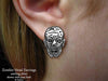 Zombie Head Earrings post back sterling silver Walking dead inspired