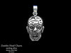 Zombie Head Charm Necklace sterling silver
