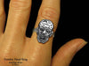 Zombie Head ring sterling silver