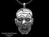 Zombie Head Pendant Necklace sterling silver